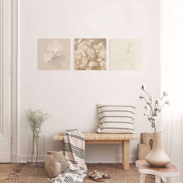 Obrazy portret Ginko Line Art & Flower Dreams