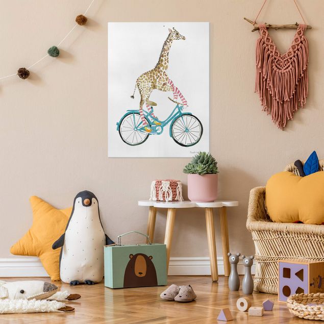 Nowoczesne obrazy Giraffe on a joy ride II