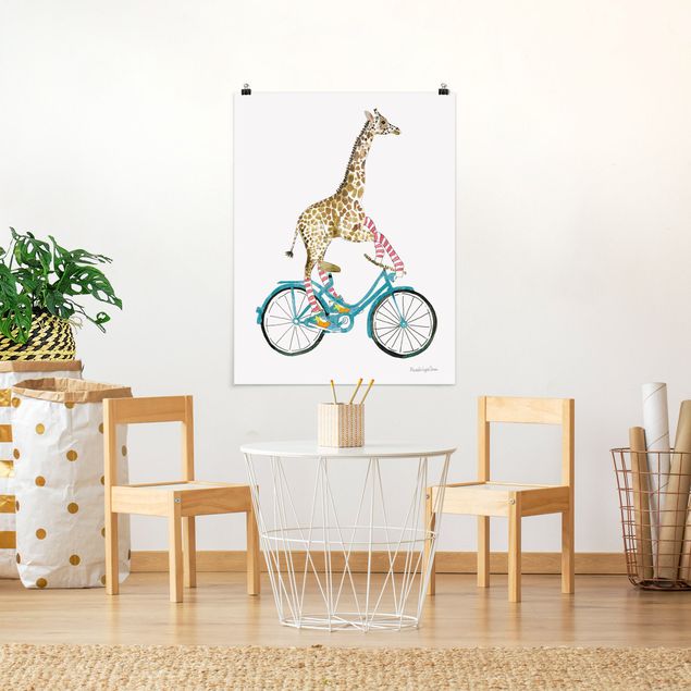 Obrazy ze zwierzętami Giraffe on a joy ride II