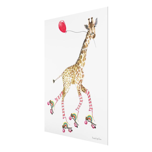 Obrazy ze zwierzętami Giraffe on a joy ride