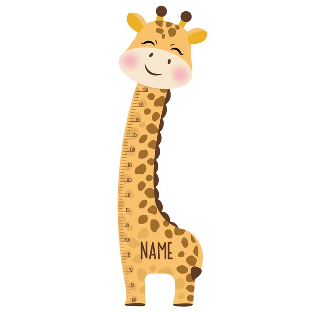 Naklejki na ścianę zwierzęta Giraffe boy with custom name