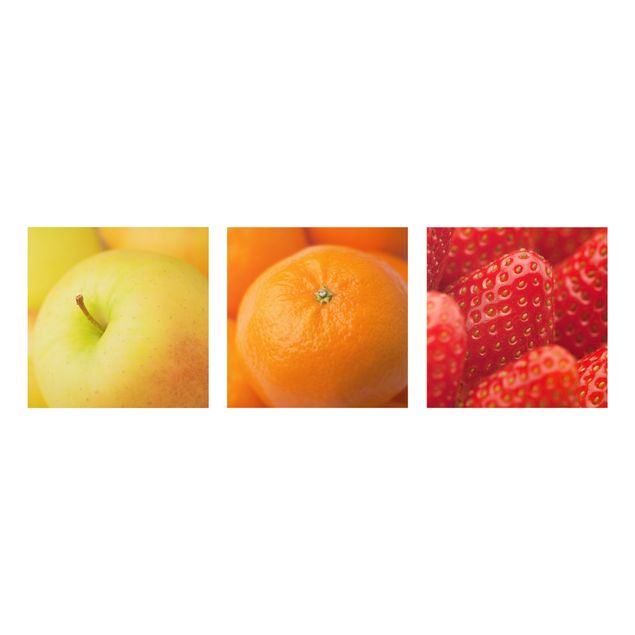 Obrazy na szkle wieloczęściowy Świeże owoce