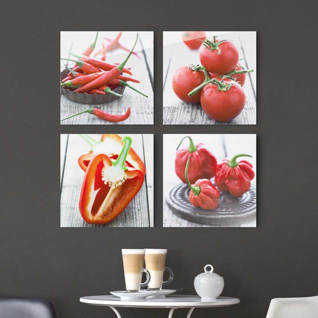 Obraz z owoców i warzyw Warzywa czerwone