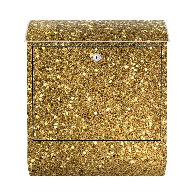 Skrzynka na listy - Glitter Confetti w kolorze złotym