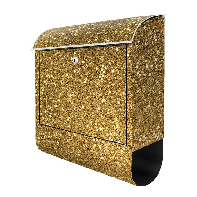 Skrzynka na listy - Glitter Confetti w kolorze złotym