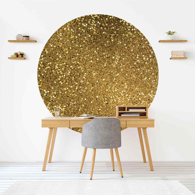 Tapety wzory Glitter Confetti w kolorze złotym