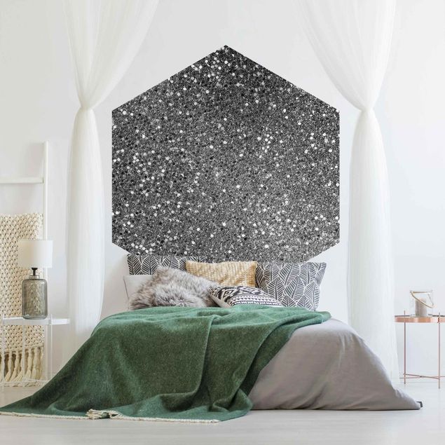 Fototapety Glitter Confetti w czerni i bieli