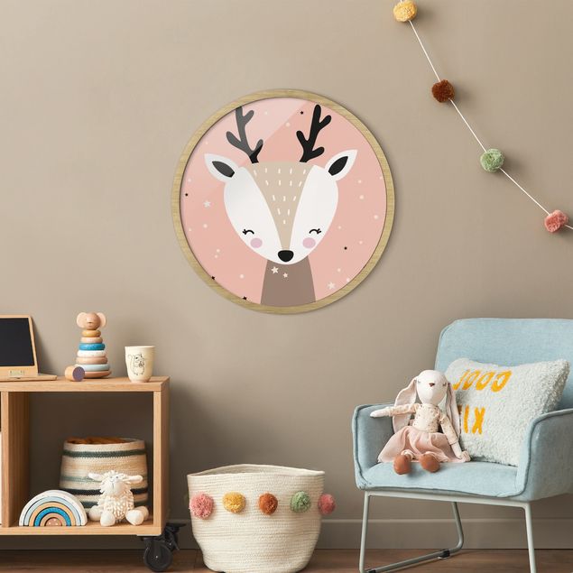 Obrazy w ramie dla dzieci Happy Deer