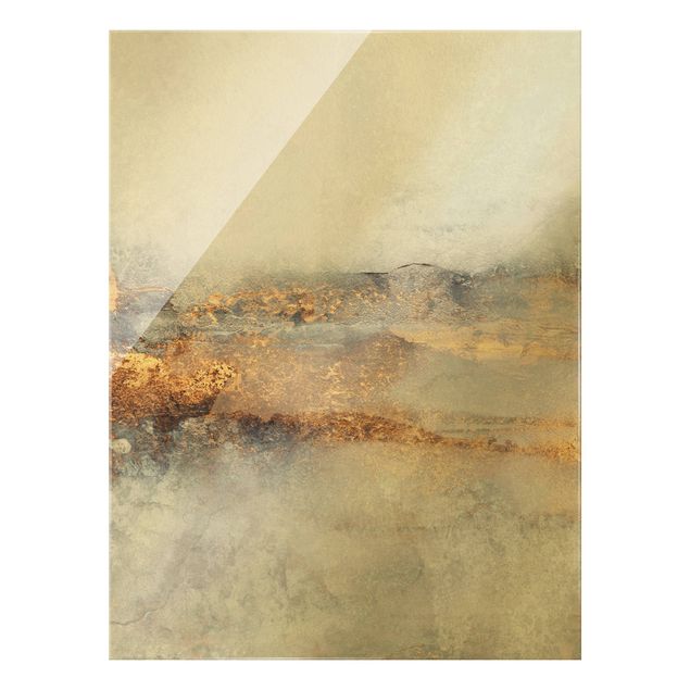 Nowoczesne obrazy do salonu Złoto-szara mgła