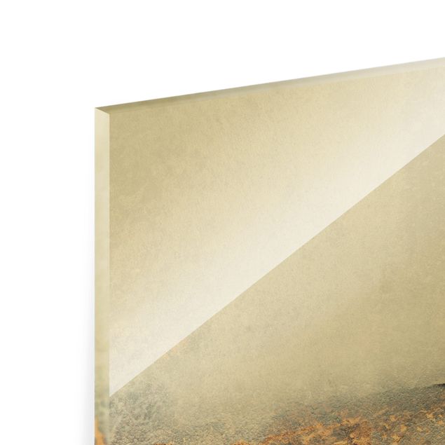 Abstrakcja obraz Złoto-szara mgła