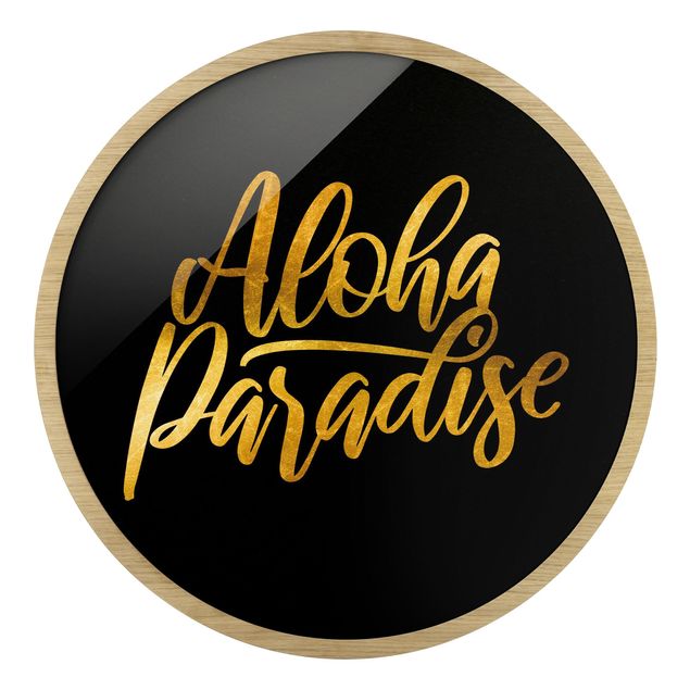 Obrazy powiedzenia Gold - Aloha Paradise On Black