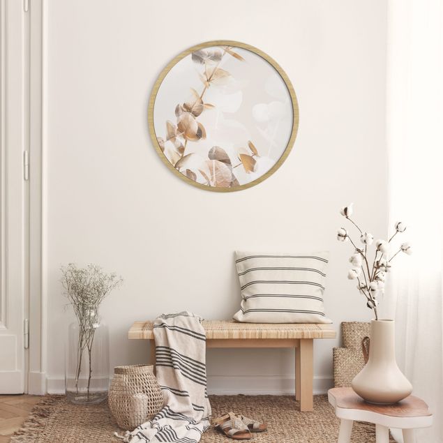 Obrazy nowoczesny Golden Eucalyptus With White I