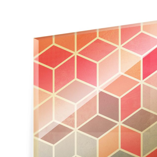 Obrazy nowoczesne Złotoen Geometry - kolorowa pastelowa