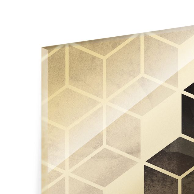 Obrazy nowoczesne Złotoen Geometry - czarno-biały