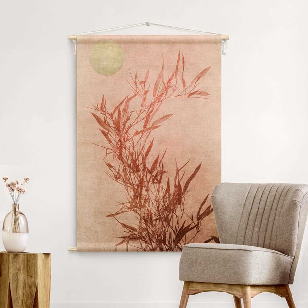 Obrazy nowoczesne Golden Sun Pink Bamboo