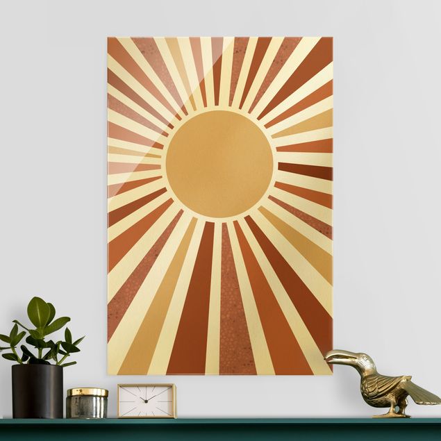 Obrazy na szkle portret Złote promienie słońca