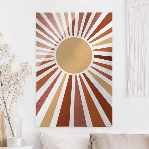 Obrazy na szkle portret Złote promienie słońca