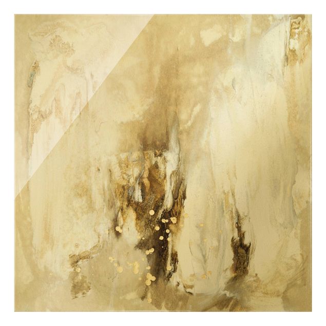 Obrazy abstrakcja Złotoen Quicksand II