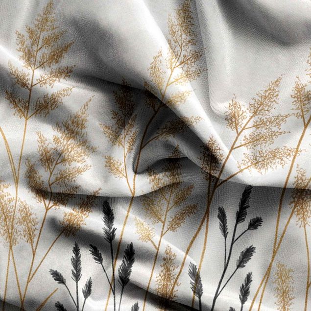 Dekoracja do kuchni Grasses And Moon In Gold And Black