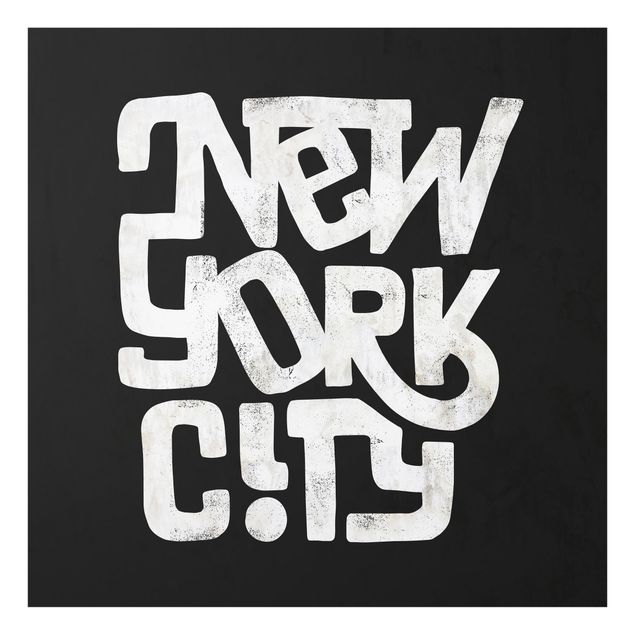 Nowoczesne obrazy do salonu Graffiti Art Calligraphy New York City Black