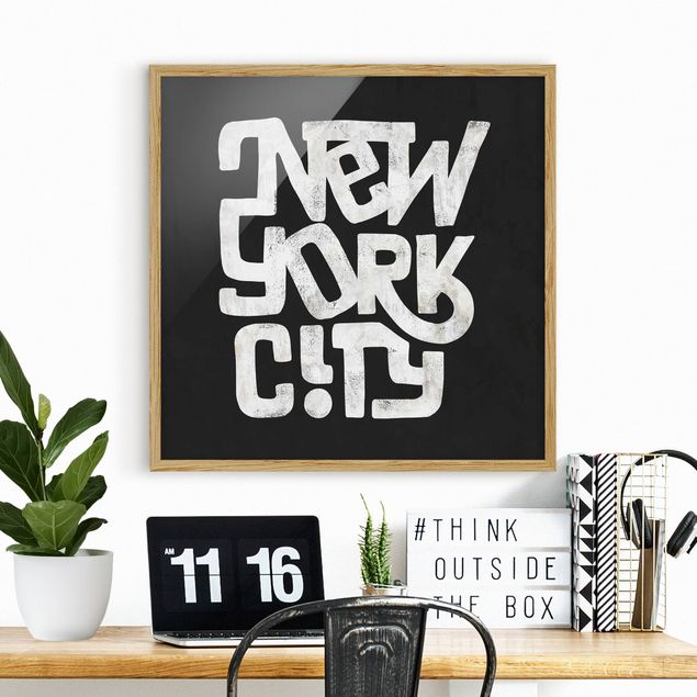 Obrazy Nowy Jork Graffiti Art Calligraphy New York City Black