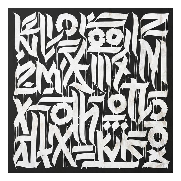 Obrazy powiedzenia Graffiti Art Calligraphy Black