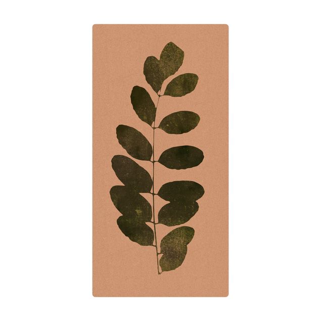 Mata korkowa - Grafika roślinna - ciemna zieleń