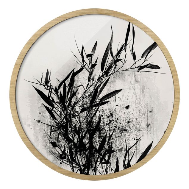 Obrazy nowoczesny Graphical Plant World - Black Bamboo