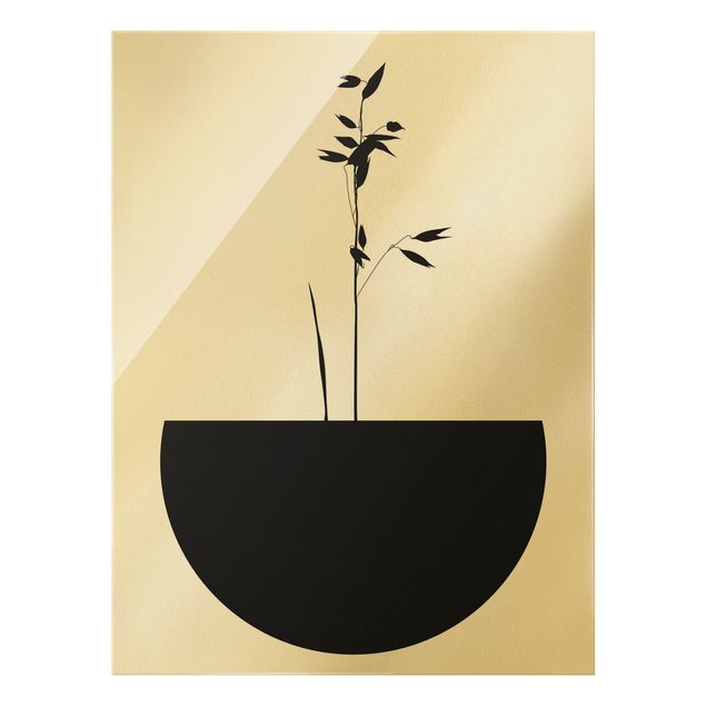 Obraz na szkle - Graficzny świat roślin - Delikatny wzrost