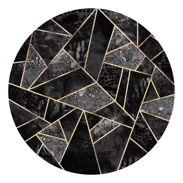 Tapety wzory Szare trójkąty złote