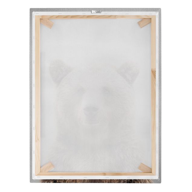 Obrazy na płótnie czarno biały Grizzly Bear Gustel