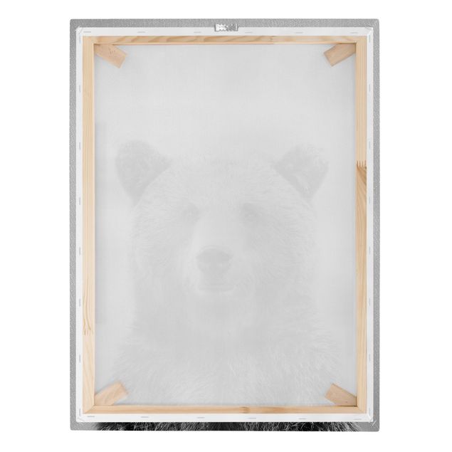 Obraz na płótnie czarno biały Grizzly Bear Gustel Black And White