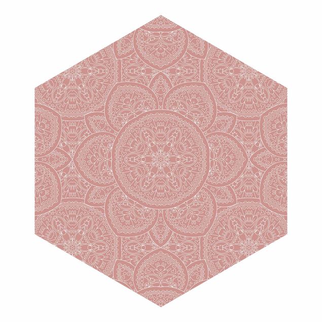 Fototapety Duży wzór mandali w kolorze starego różu