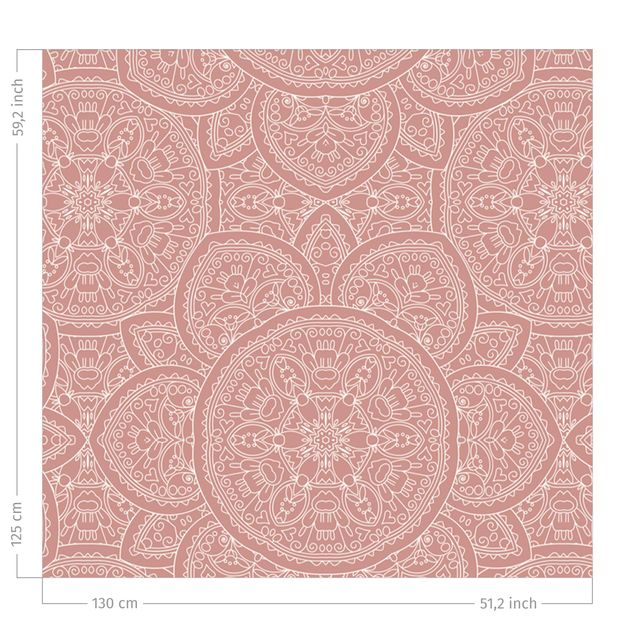 wzorzyste zasłony Large Mandala Pattern In Antique Pink