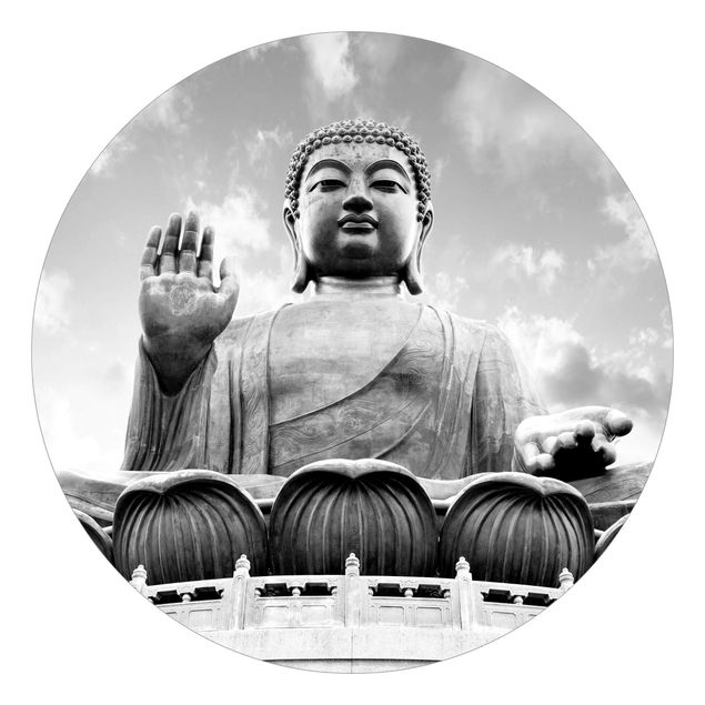 Fototapety Duży Budda Czarno-biały