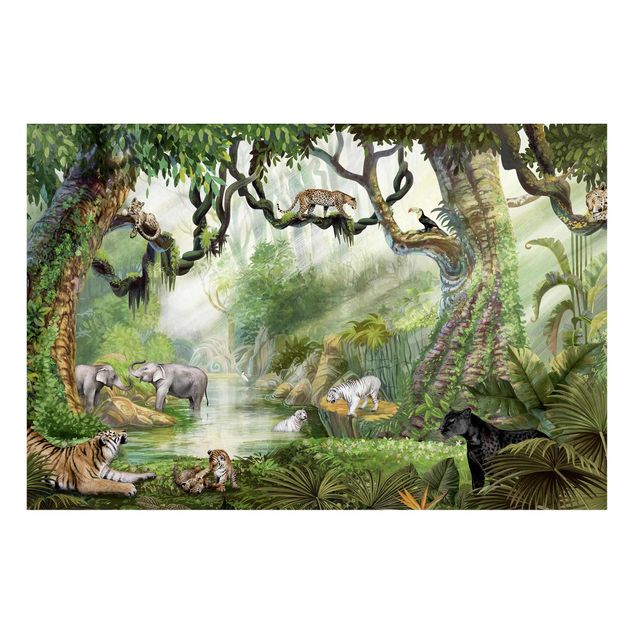 Pokój niemowlęcy Wielkie koty w oazie dżungli