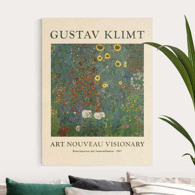Obrazy do salonu Gustav Klimt - Ogród chłopski ze słonecznikami - edycja muzealna