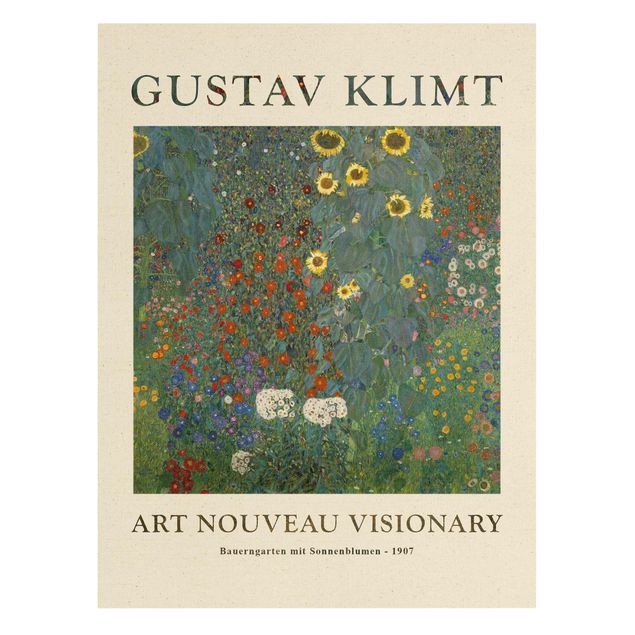 Obrazy na płótnie słoneczniki Gustav Klimt - Ogród chłopski ze słonecznikami - edycja muzealna