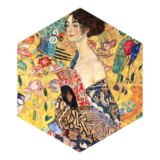 Tapeta ścienna Gustav Klimt - Dama z wachlarzem