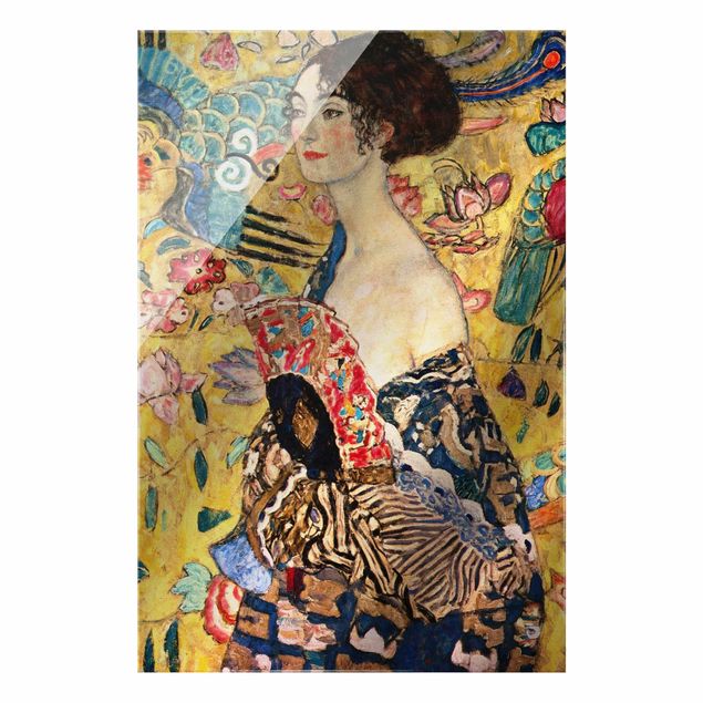 Obrazy do salonu Gustav Klimt - Dama z wachlarzem