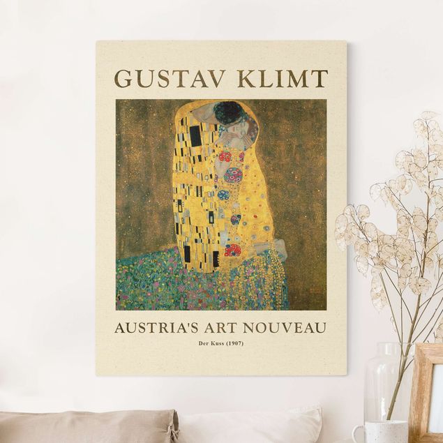Obrazy do salonu Gustav Klimt - Pocałunek - edycja muzealna