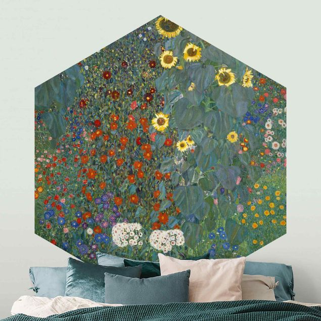 Dekoracja do kuchni Gustav Klimt - Słoneczniki w ogrodzie
