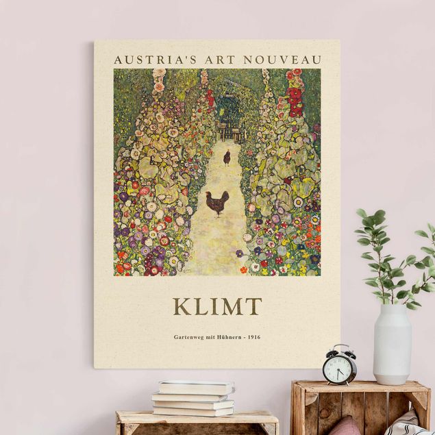 Obrazy nowoczesne Gustav Klimt - Ścieżka ogrodowa z kurczakami - edycja muzealna