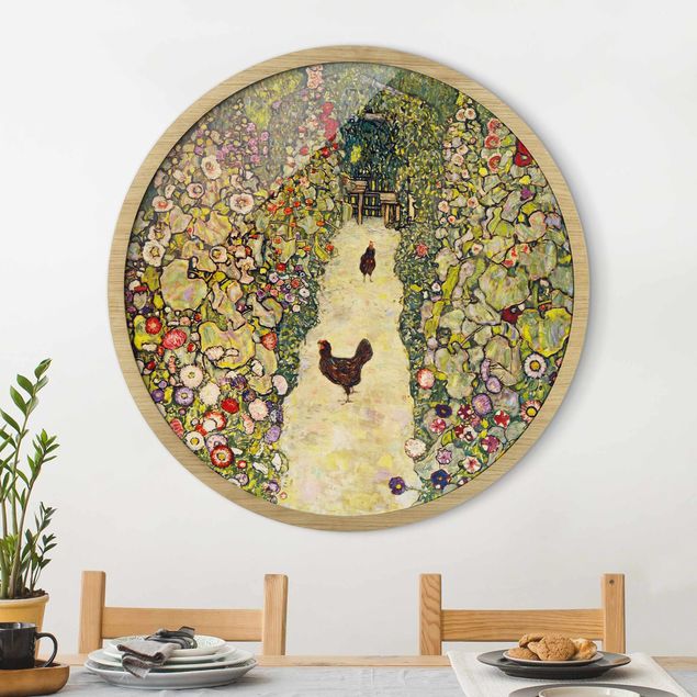 Art deco obrazy Gustav Klimt - Garden Path with Hens