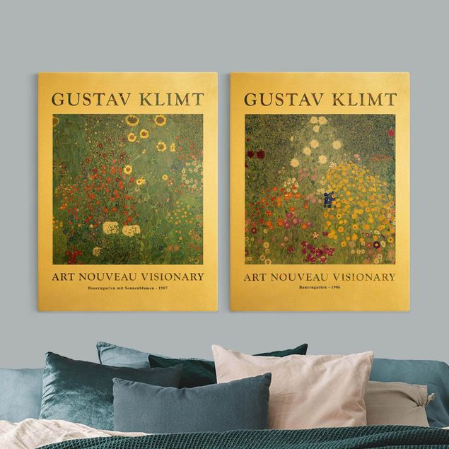 Zielony obraz Gustav Klimt - Ogród chłopski - edycja muzealna