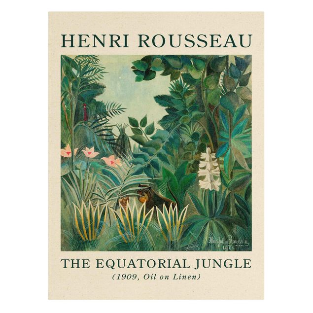Obrazy z motywem kwiatowym Henri Rousseau - Dżungla na równiku - edycja muzealna