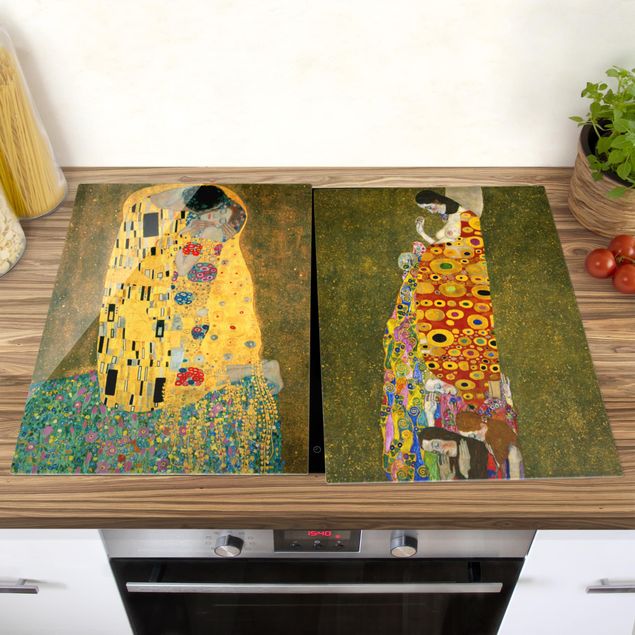 Dekoracja do kuchni Gustav Klimt - Pocałunek i nadzieja