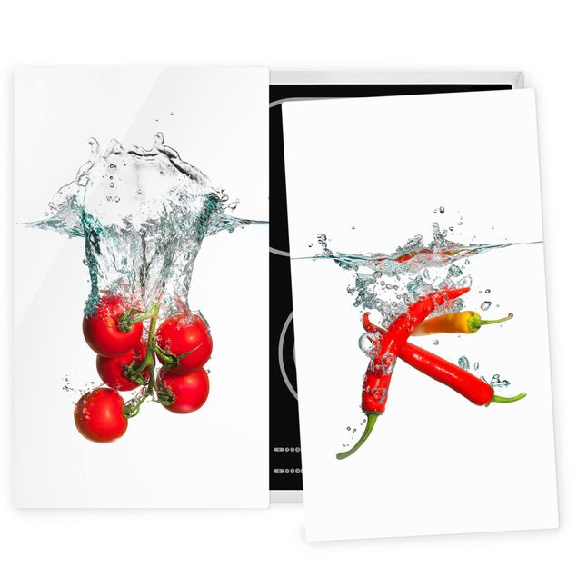 Dekoracja do kuchni Pomidory i papryka chilli w wodzie