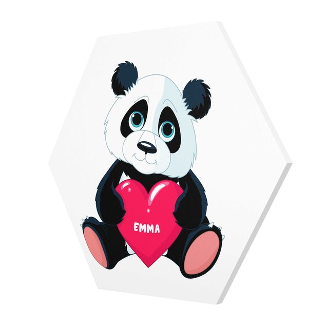 Obrazy o miłości Panda z sercem