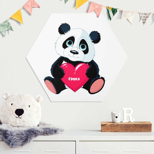 Pokój niemowlęcy i dziecięcy  Panda z sercem